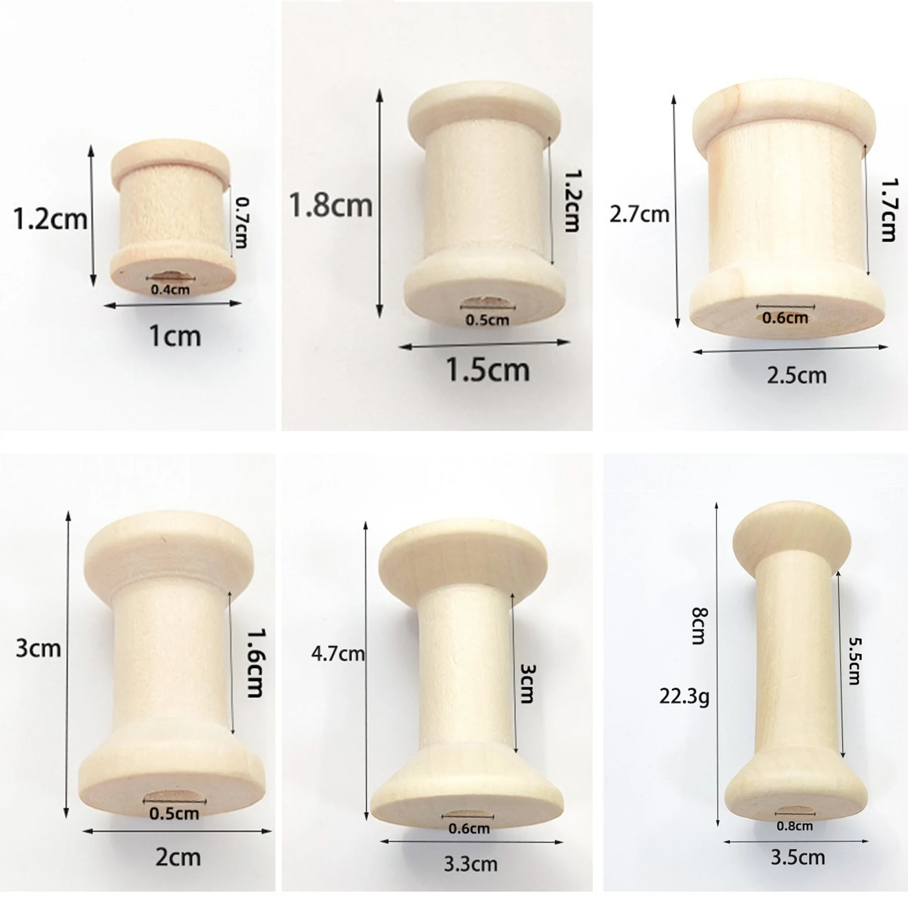 Organza Ribbon Spool - Bobines en bois pour fil africain,