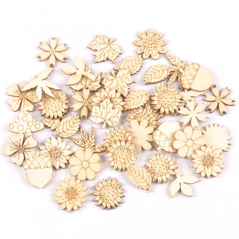 Embellishments For Scrapbooking - Accessoires de bricolage en bois naturel