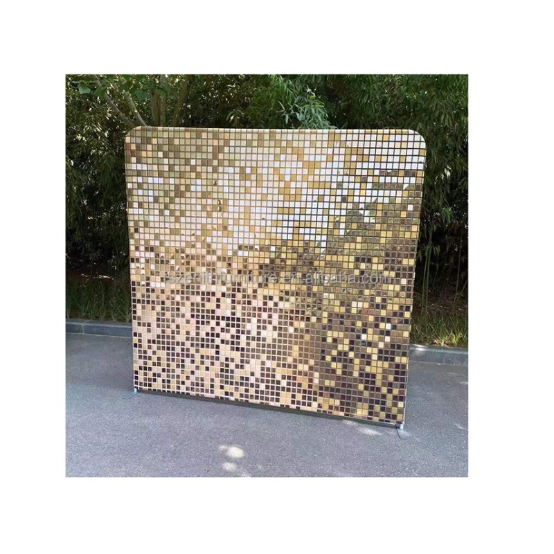 Sequin Fabric Panel - Couverture arrière en arc en tissu