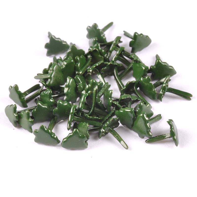 Christmas Craft Embellishment - 50pcs Mini arbre de noël Brads
