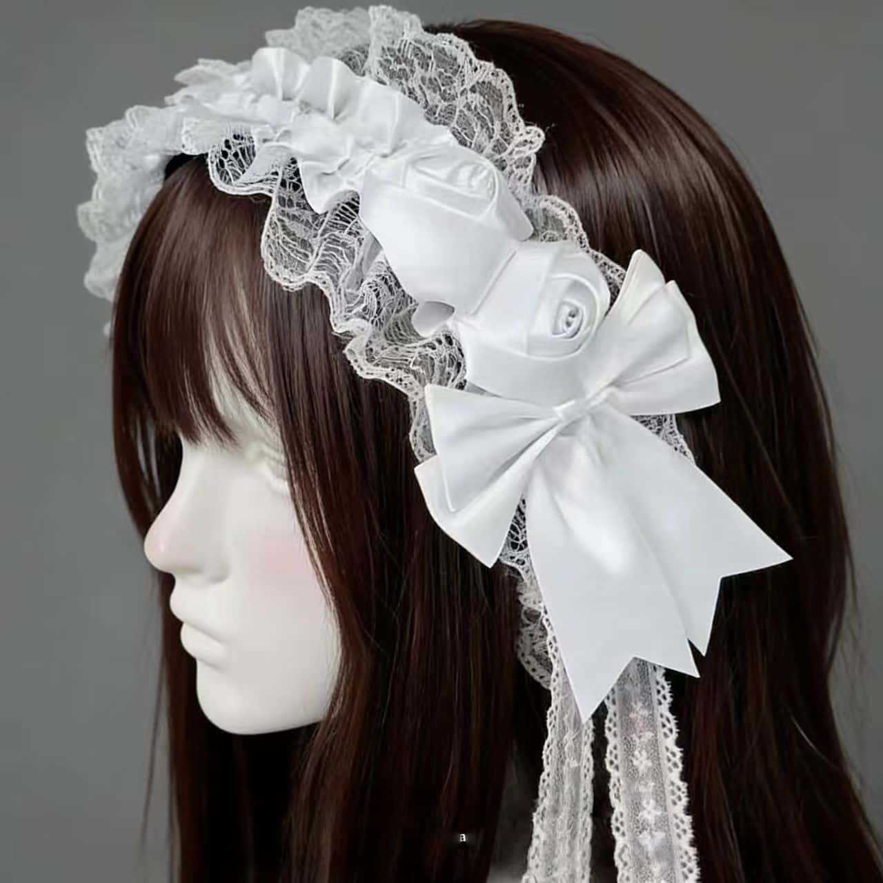 Tassel Fringe Trim - Serre-têtes en dentelle style Gothic Lolita