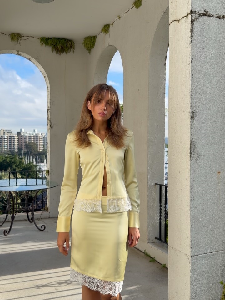 Elastic Lace Trim - Ensemble deux pièces avec bordure en