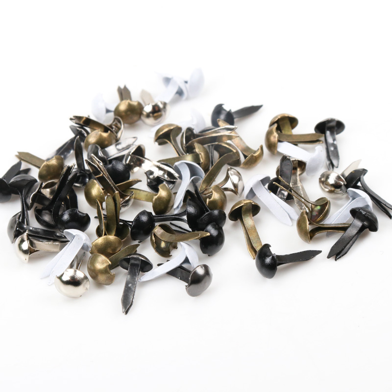 Embellishments For Scrapbooking - 100 pièces mixte rond métal Brad