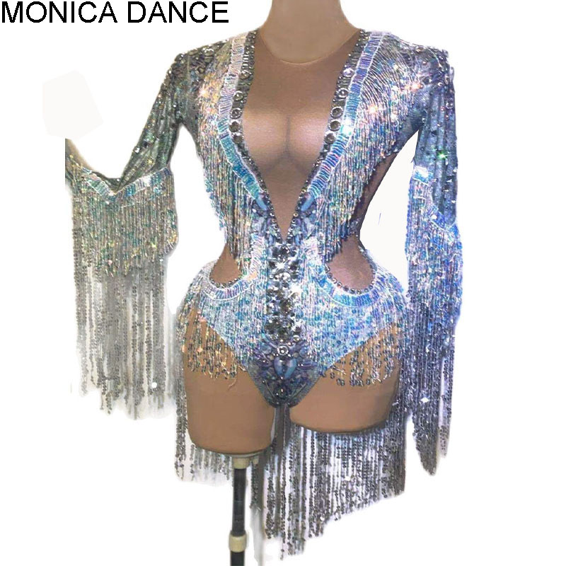 Rhinestone Banding Trim - Combinaison à Franges de brevpour Femme,