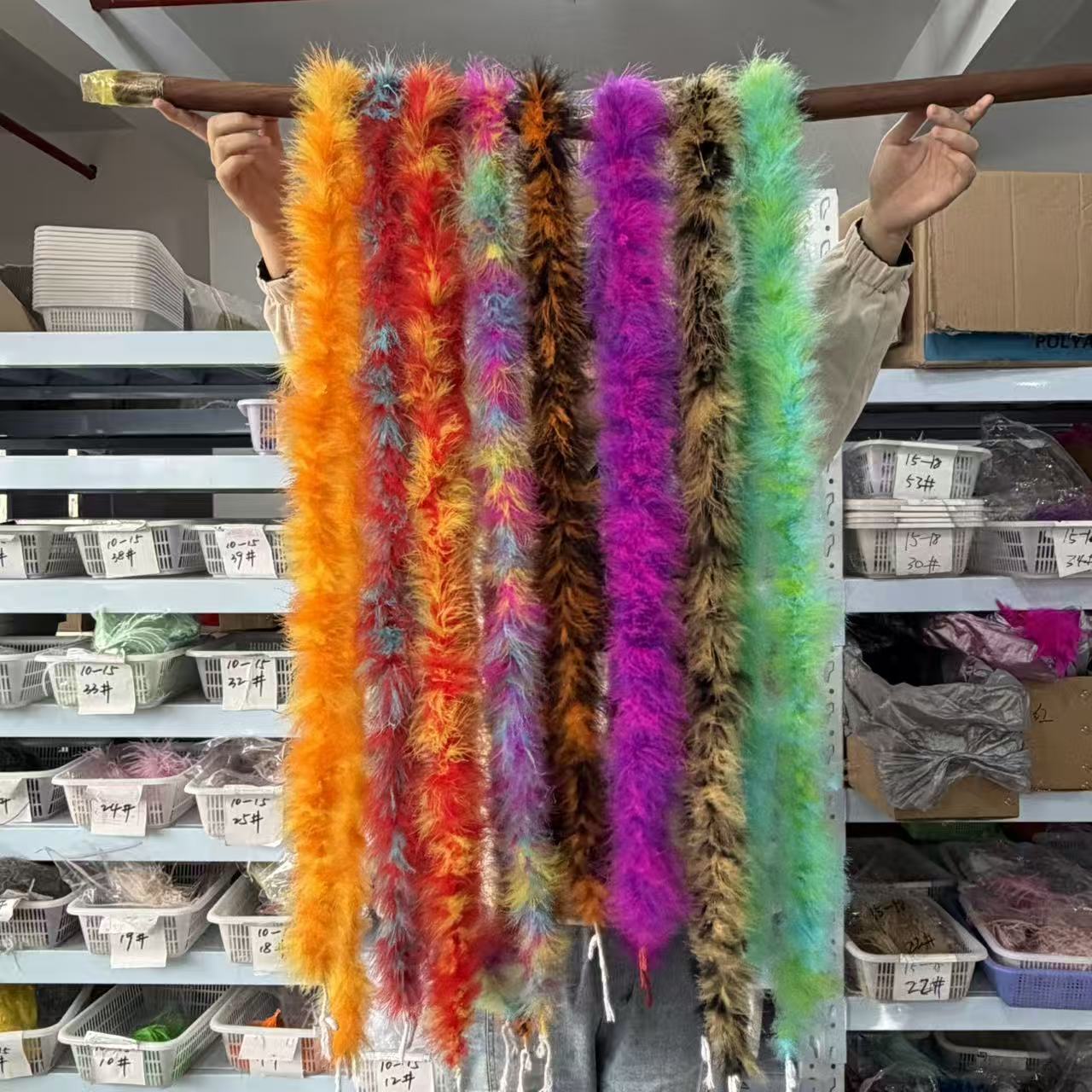 Feather Trim Marabou - Boa en plumes de marabout multicolores