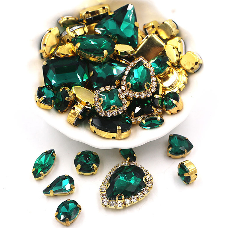 Sew On Rhinestone - 50 pièces de strass en verre