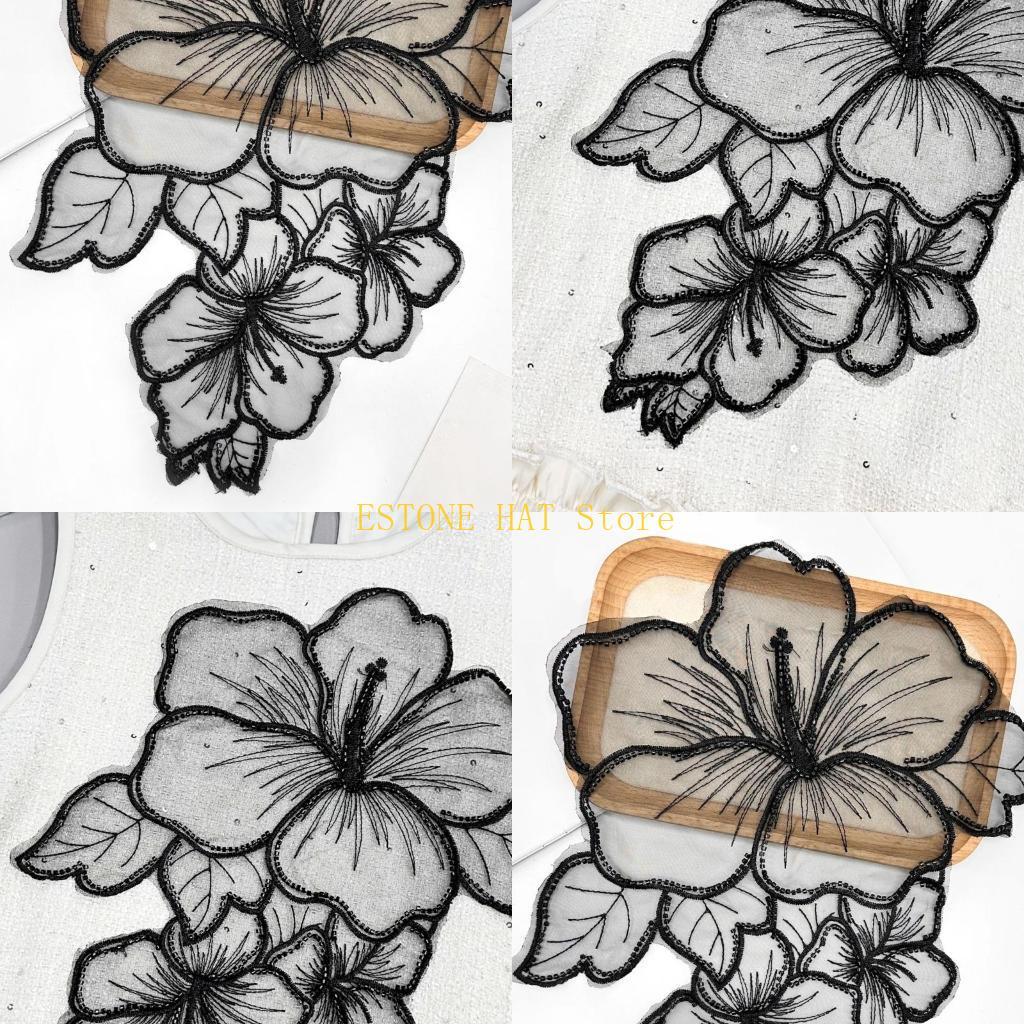 Applique Patch Flower - 49MF – patchs couture floraux, élégants,