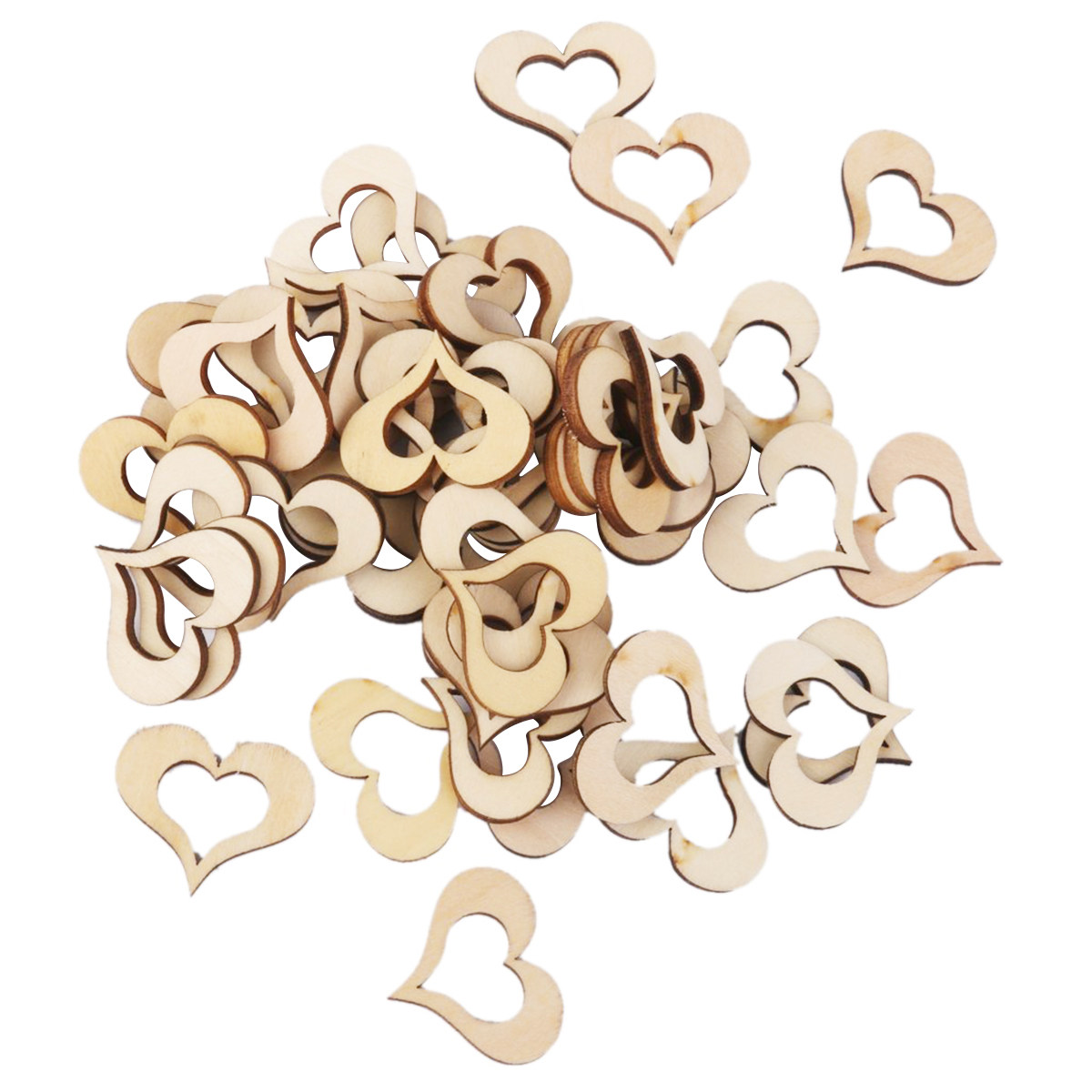 Embellishments For Scrapbooking - 50 disques en bois de tilleul
