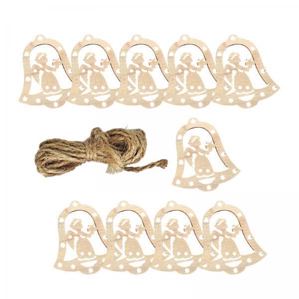 Christmas Craft Embellishment - Éléments en bois non finis, plaques