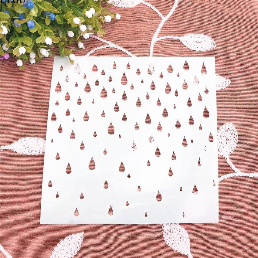 Embellishments For Scrapbooking - Pochoirs pour Scrapbook, 15x15 gouttes de