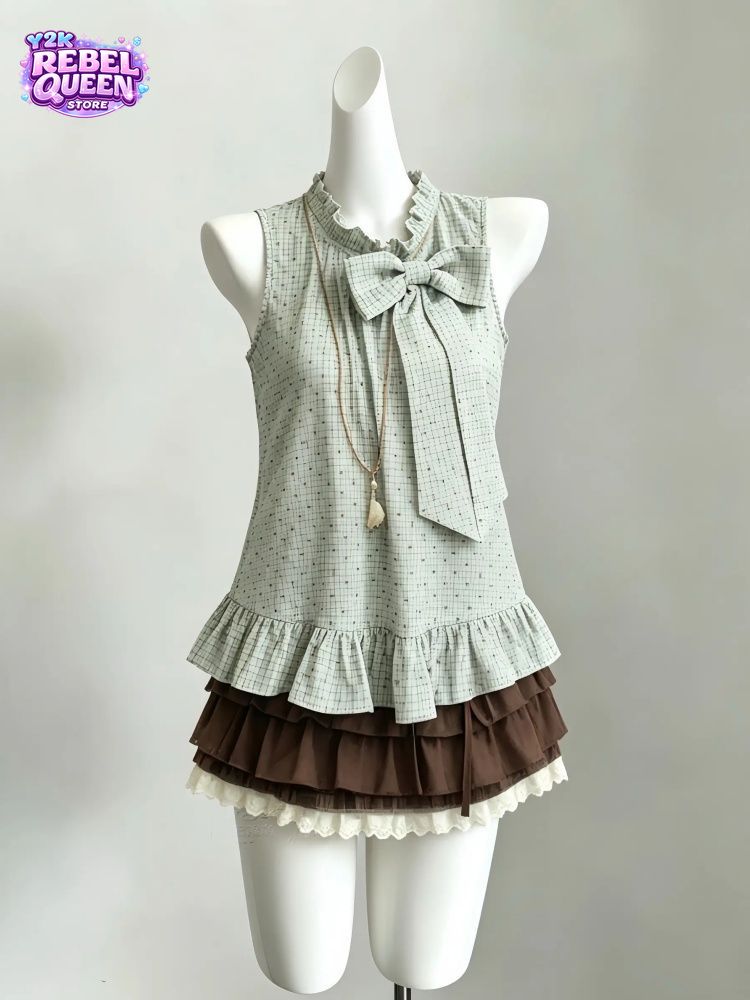 Elastic Lace Trim - Ensemble 2 pièces vintage japonais pour