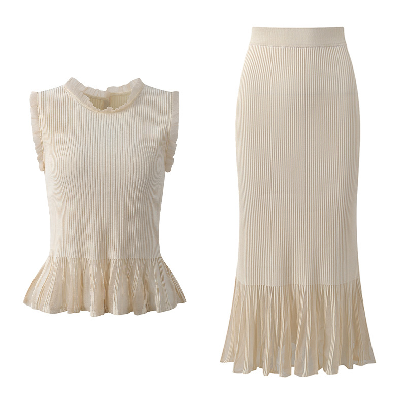 Ensemble 2 pièces tricoté slim - Elastic Lace Trim avis et prix
