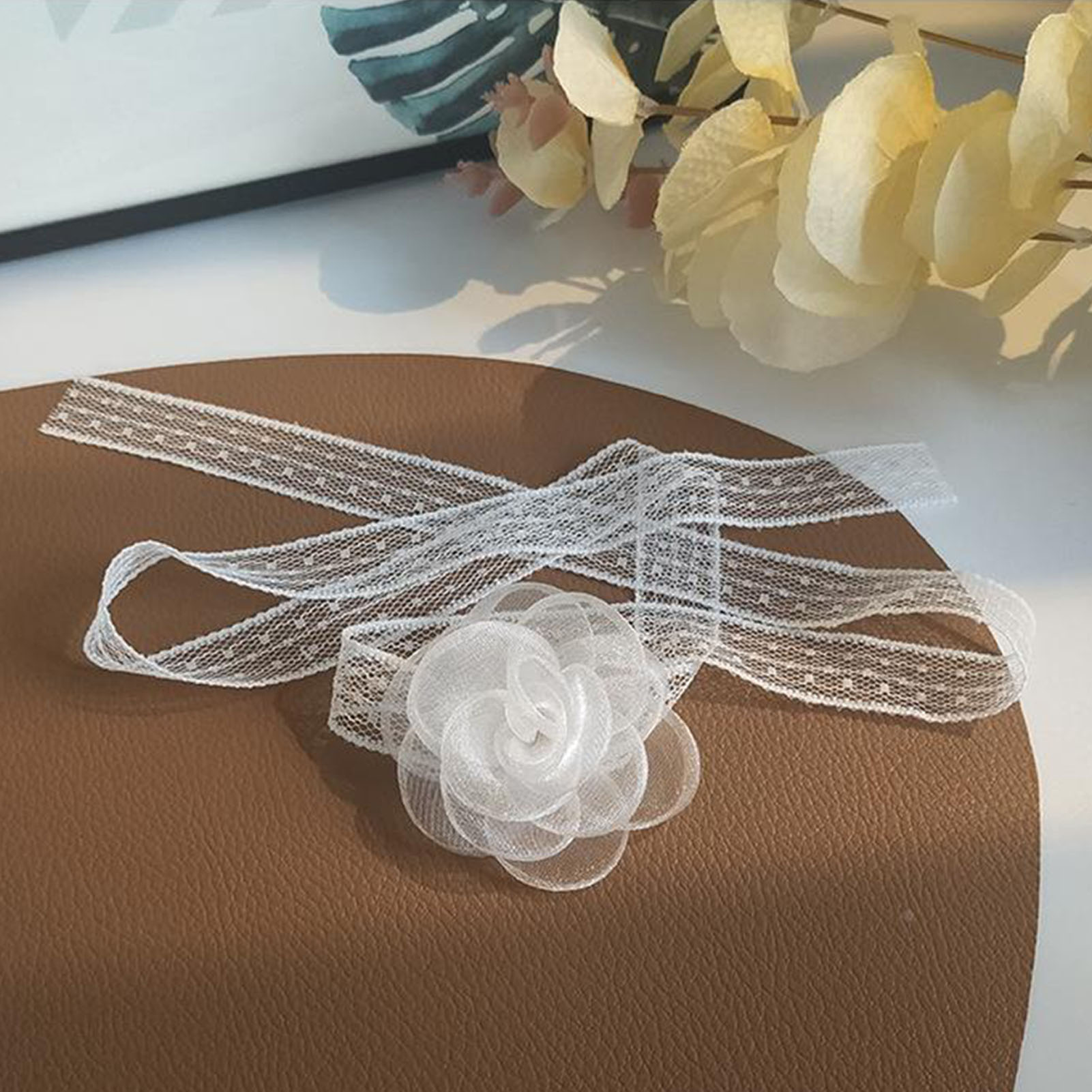 Bandeau à nouer en dentelle av - Lace Ribbon Trim avis et prix