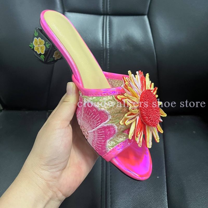 Mule d'été à bout ouvert avec  - Embroidery Embellishments avis et prix
