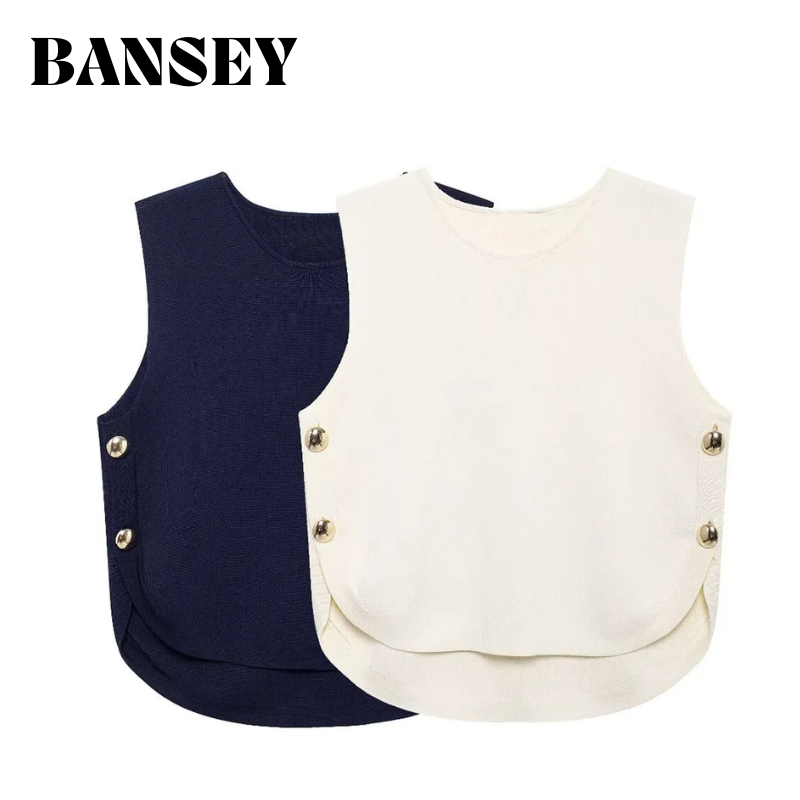 2025 Haut sans manches chic po - Embellish Knit avis et prix