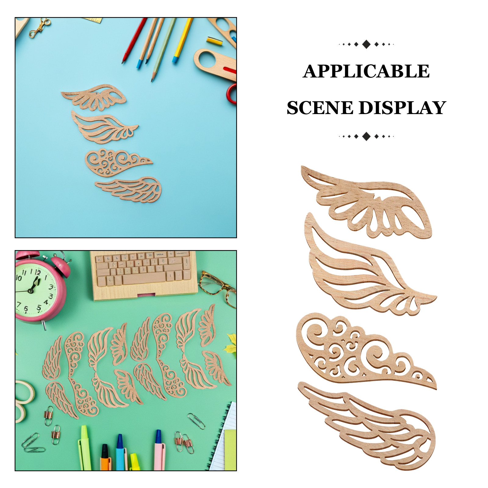 40 pièces d'ailes en bois non  - Christmas Craft Embellishment avis et prix