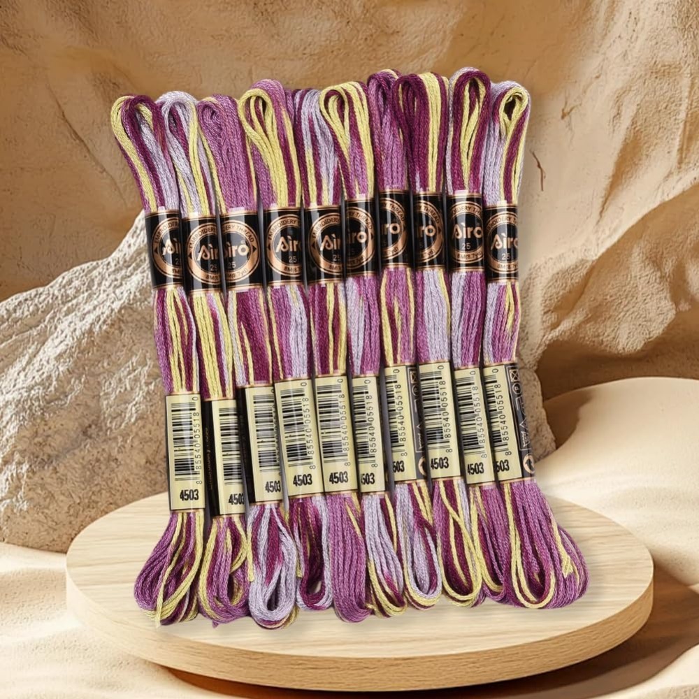 Fil à broder panaché violet, 6 - Embroidery Embellishments avis et prix