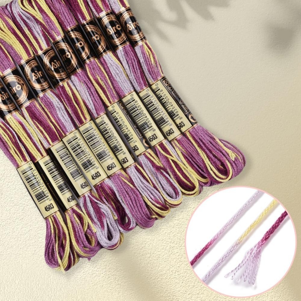 Fil à broder panaché violet, 6 - Embroidery Embellishments avis et prix