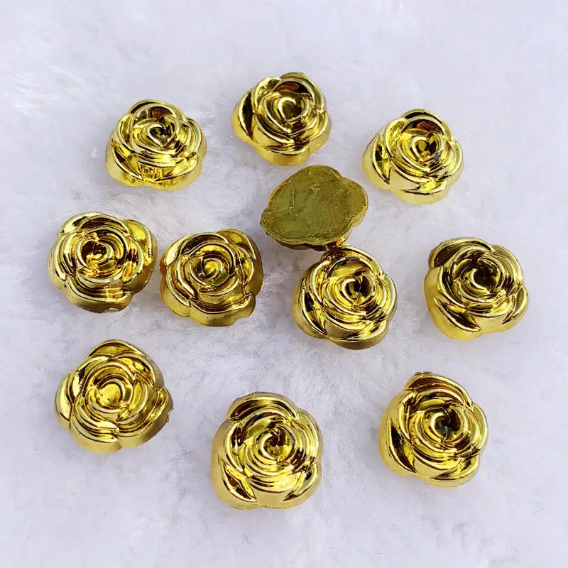 40 pièces 14mm or Rose fleurs  - Embellishment Glue Craft avis et prix
