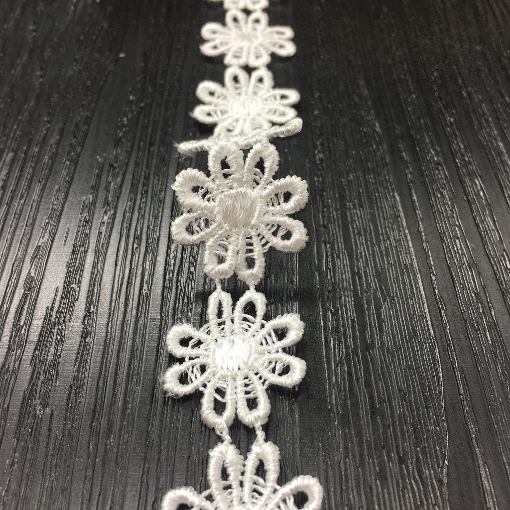 Tissu en dentelle à fleurs cre - Lace Ribbon Trim avis et prix