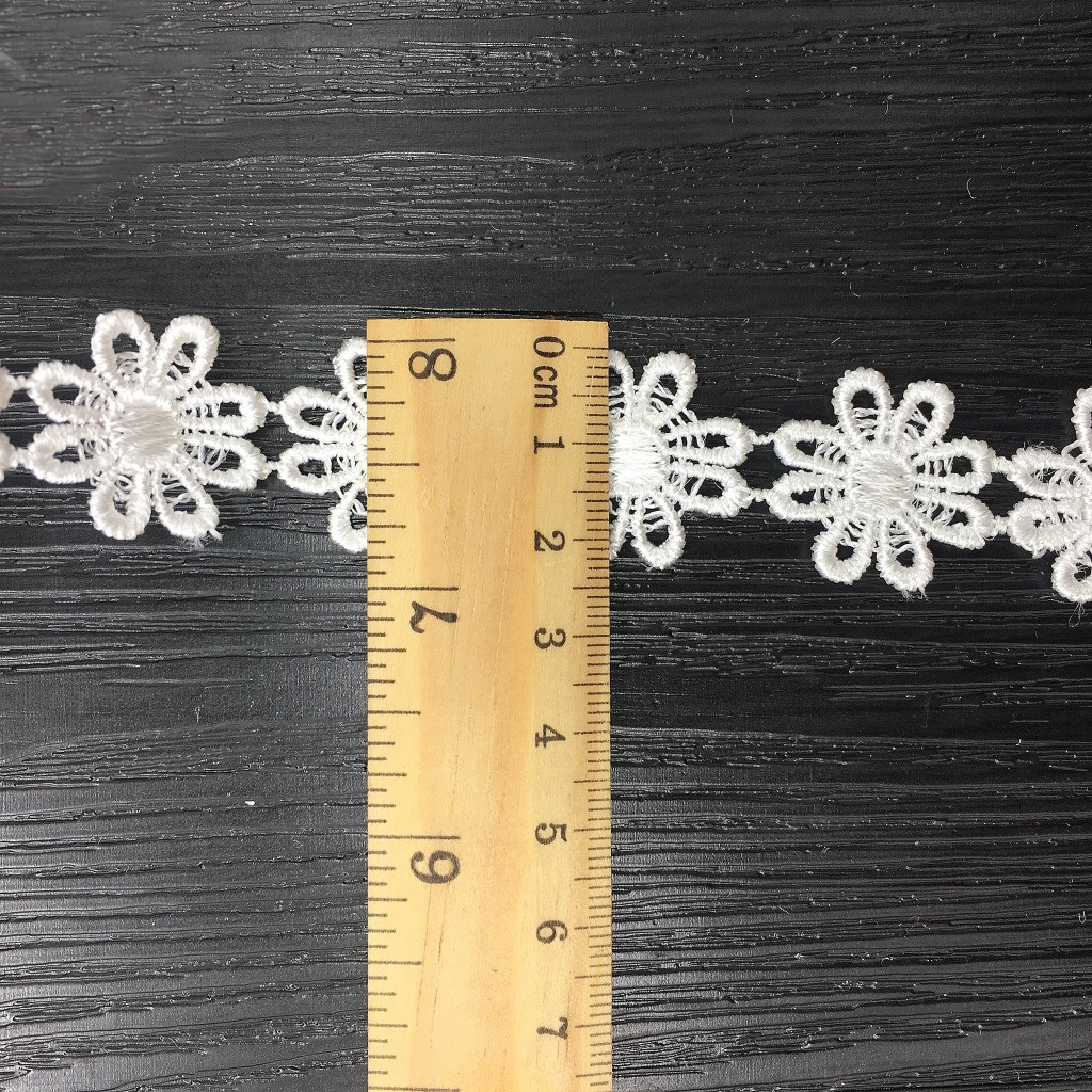 Tissu en dentelle à fleurs cre - Lace Ribbon Trim avis et prix