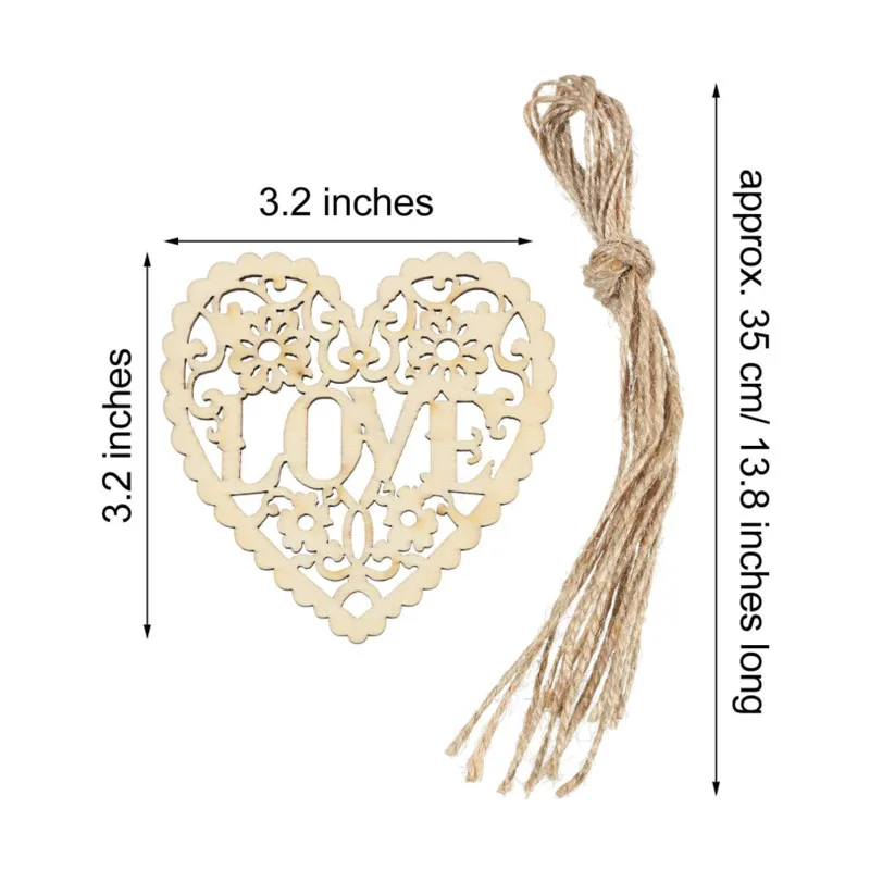 10 pièces de cœurs en bois non - Embellish Craft avis et prix