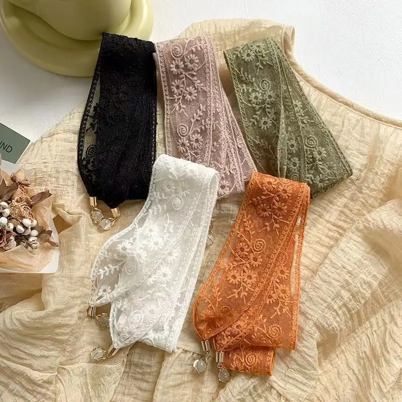 1 pièce Foulard à cheveux en d - Lace Ribbon Trim avis et prix