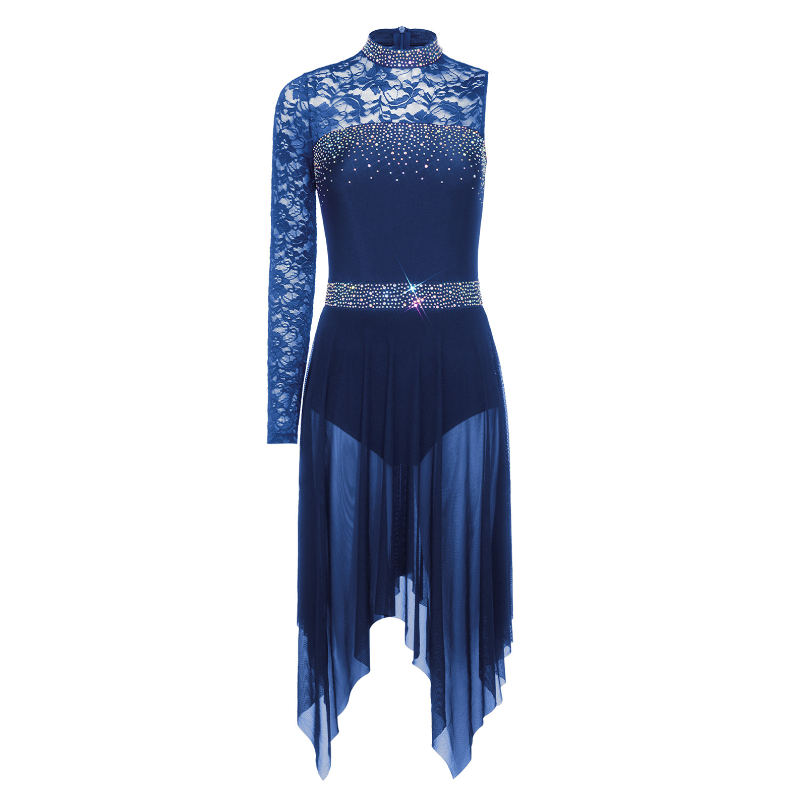 Robe de danse lyrique pour fem - Rhinestone Banding Trim avis et prix