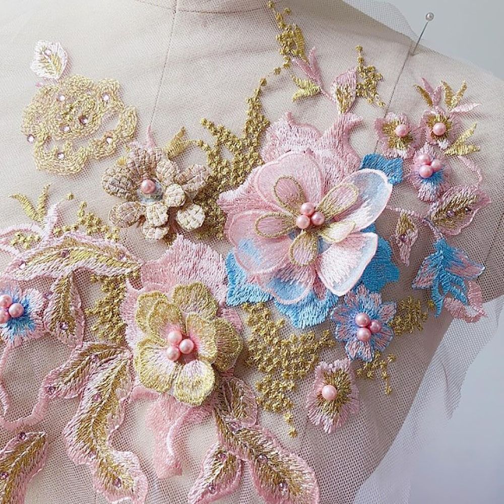 Tissu en dentelle perlée à fle - Embellishments For Scrapbooking avis et prix