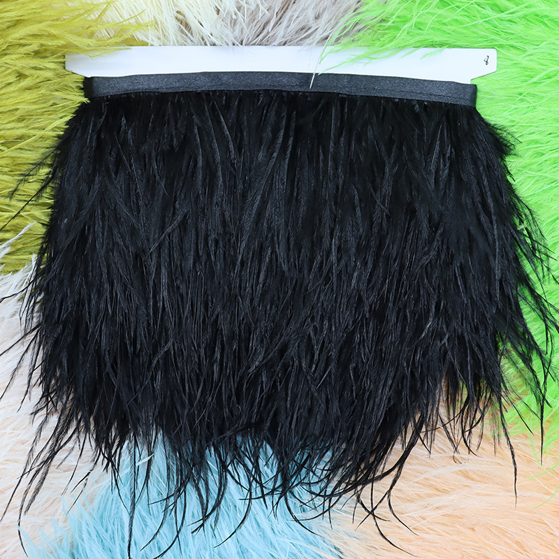 Plumes d'autruche noires 1M 8- - Feather Trim Marabou avis et prix