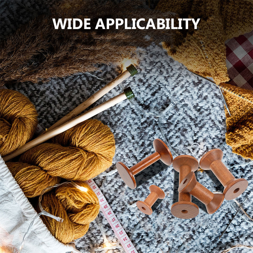 Ensemble de 7 bobines en bois, - Embroidery Craft avis et prix