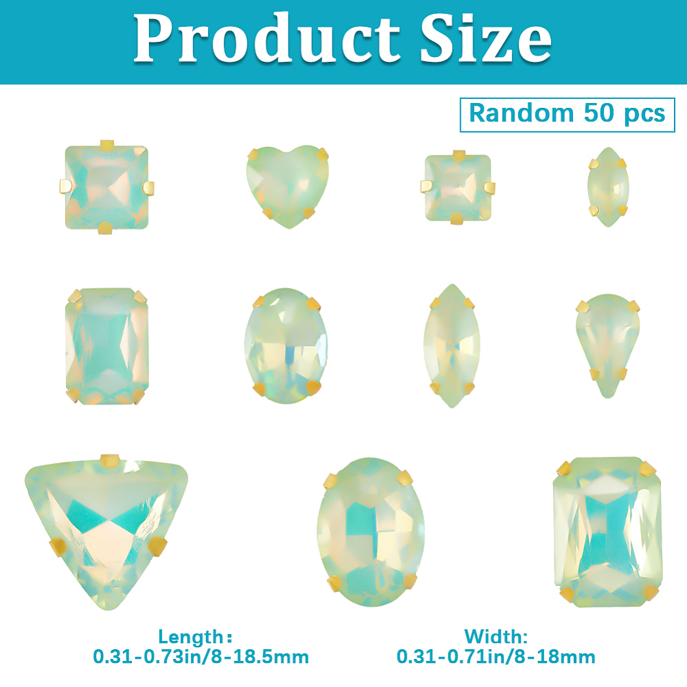 50 pièces de strass à coudre,  - Sew On Rhinestone avis et prix
