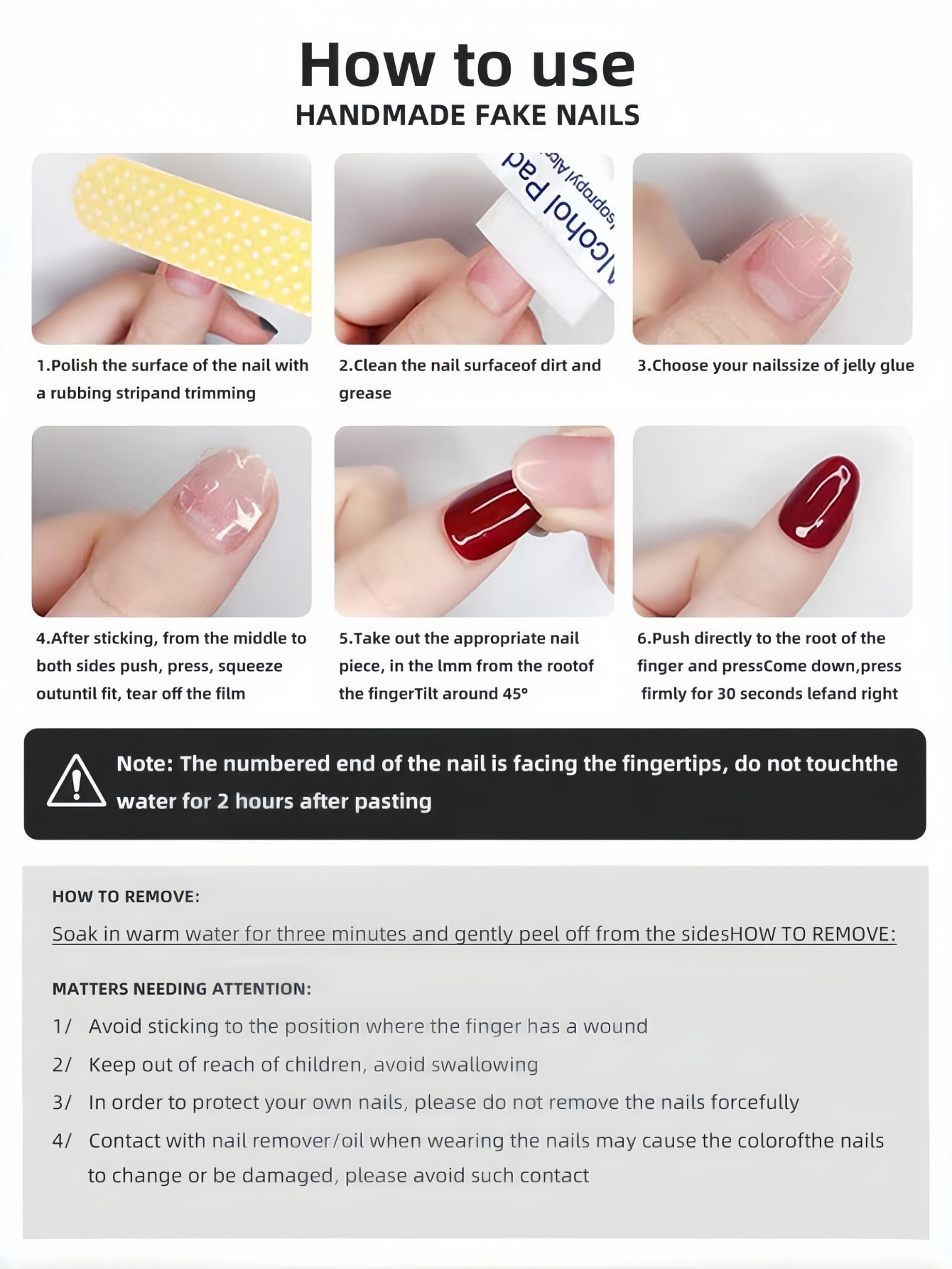 10 pièces de faux ongles en fo - Embroidery Embellishments avis et prix