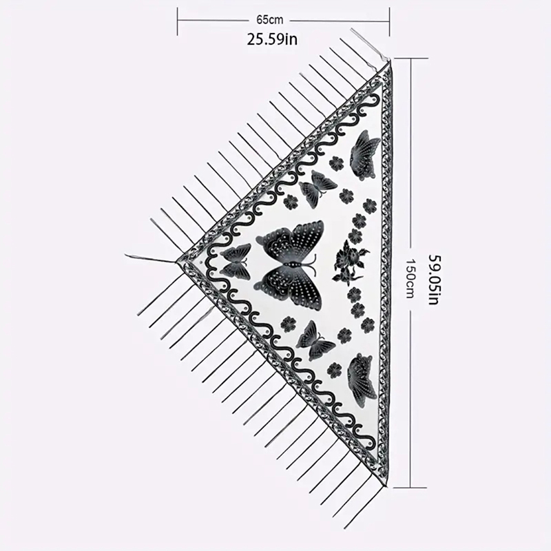 Châle Triangle en Dentelle Bro - Tassel Fringe Trim avis et prix