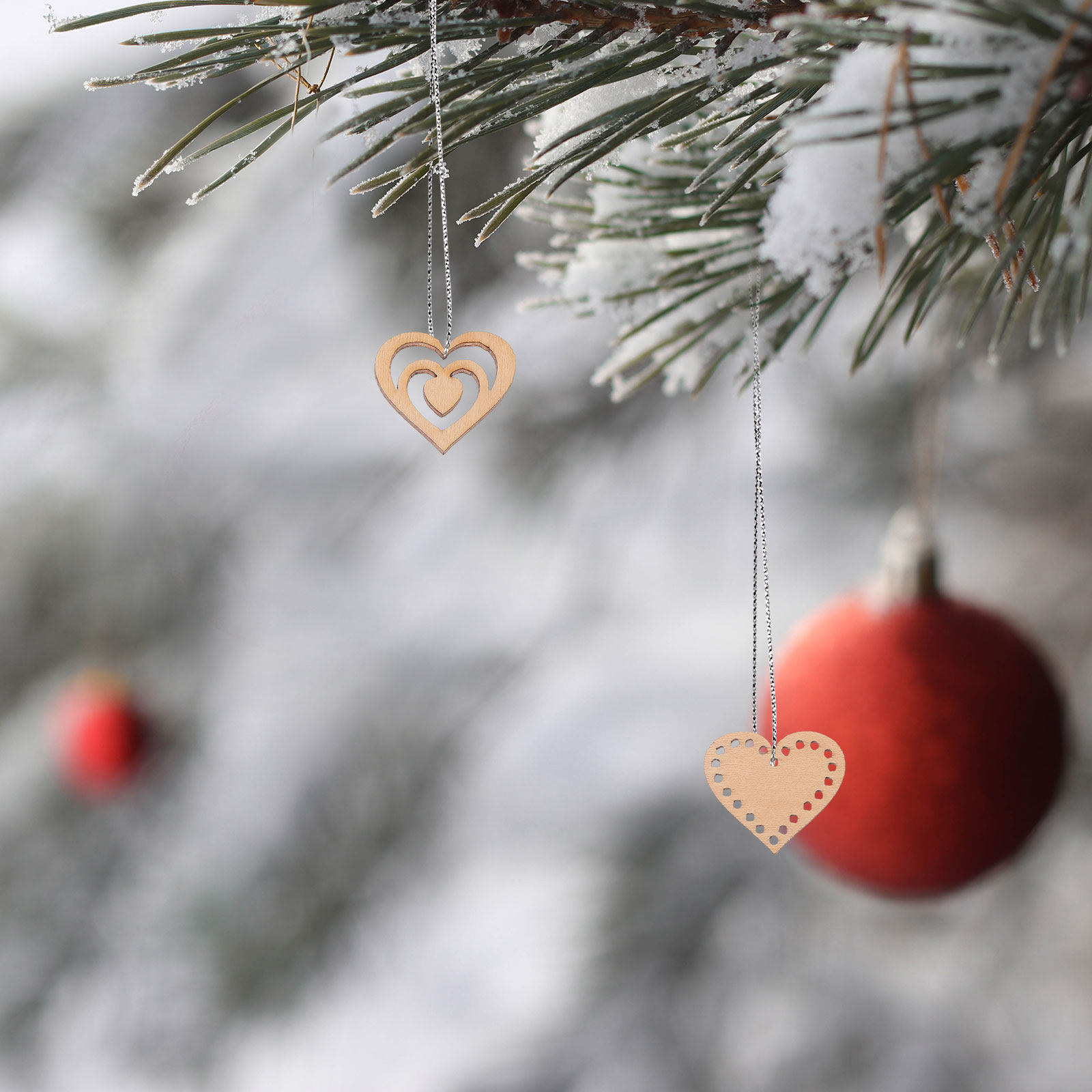 1 ensemble de tranches de cœur - Christmas Craft Embellishment avis et prix
