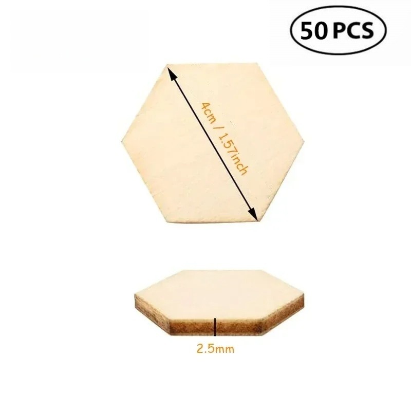 Pièces hexagonales en bois ina - Embellish Craft avis et prix