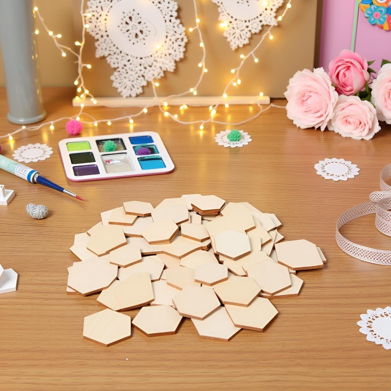 Pièces hexagonales en bois ina - Embellish Craft avis et prix
