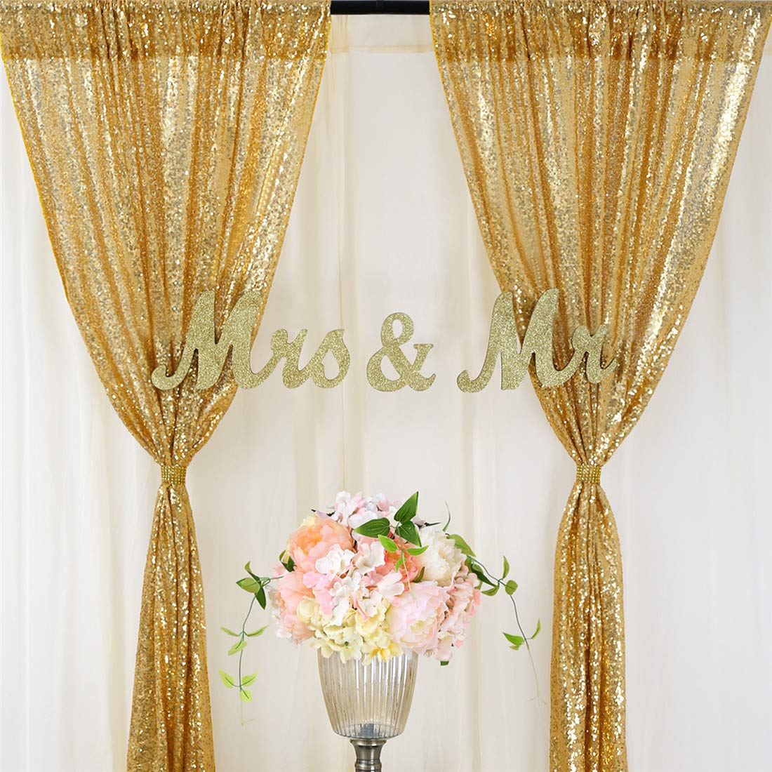 Panneaux de rideau de toile de - Sequin Fabric Panel avis et prix