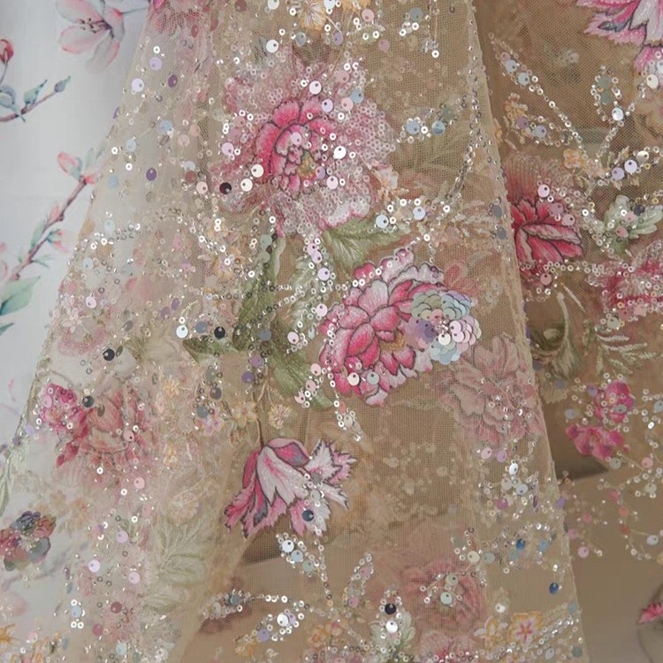 Tissu en dentelle perlée de lu - Embellish Knit avis et prix
