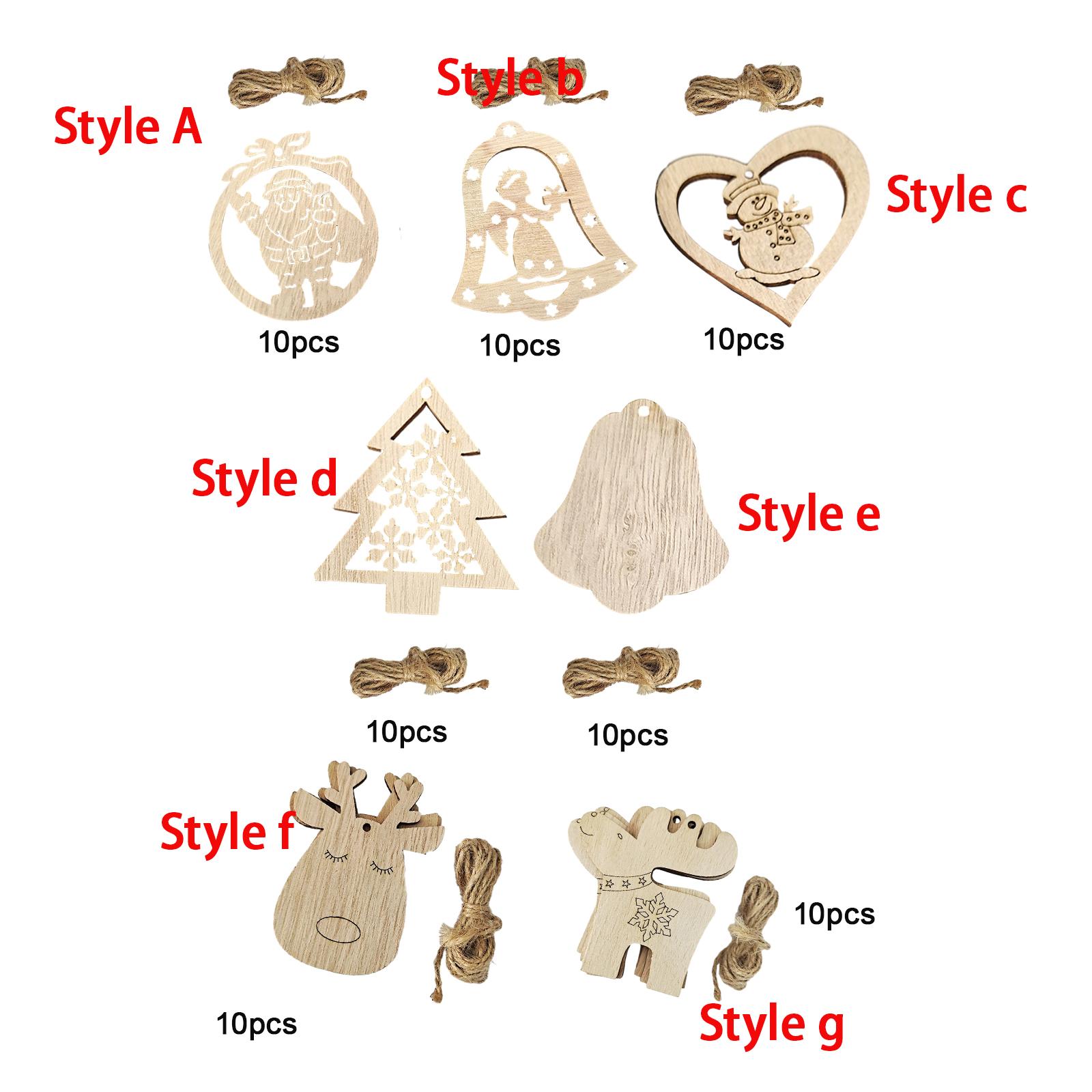 Éléments en bois non finis, pl - Christmas Craft Embellishment avis et prix