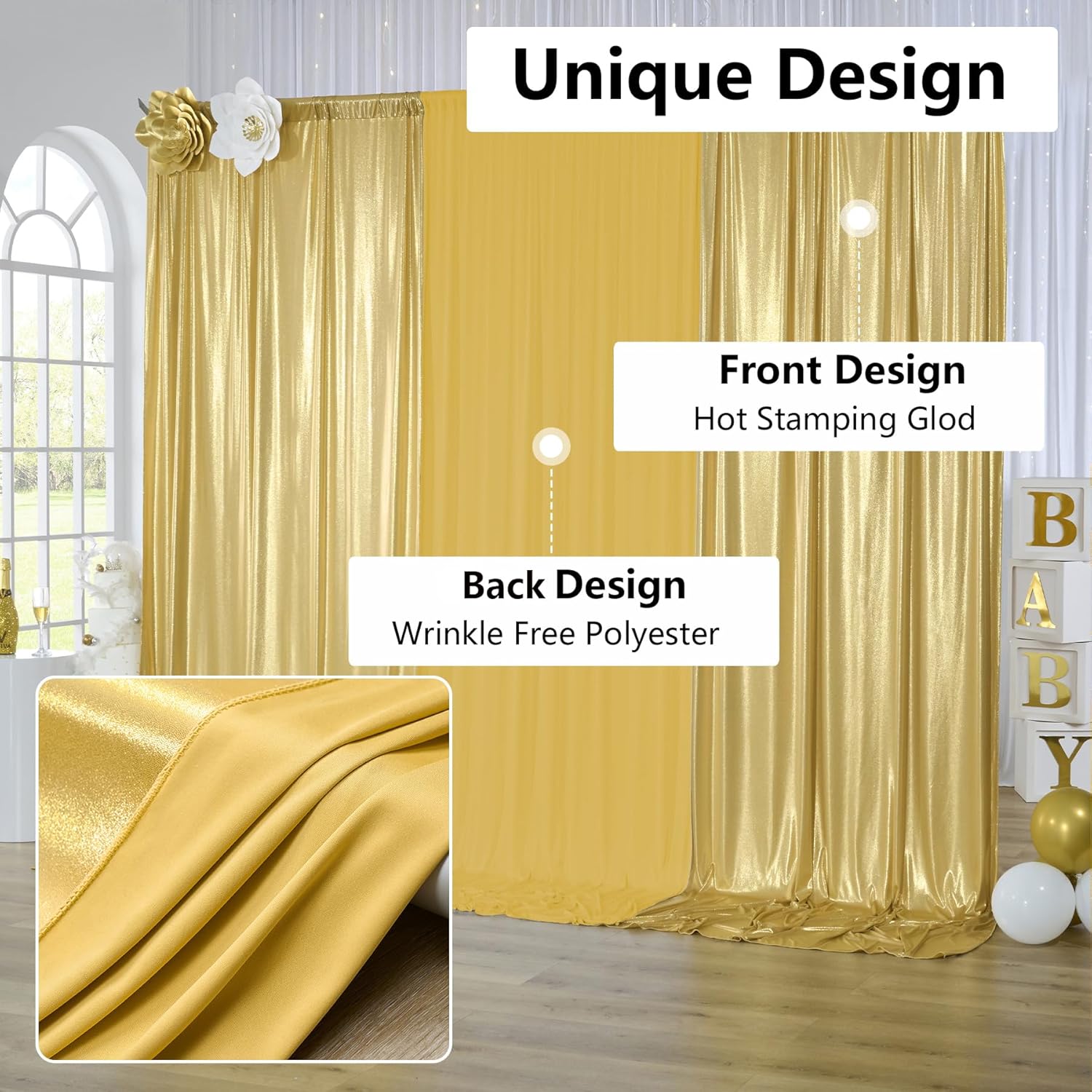 Rideau de fond photo à paillet - Sequin Fabric Panel avis et prix
