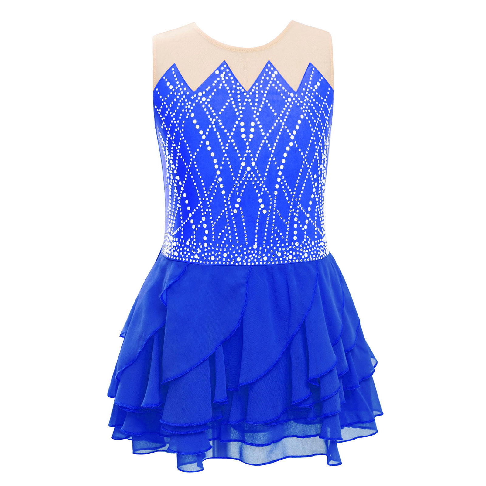Robe de patinage artistique en - Rhinestone Banding Trim avis et prix