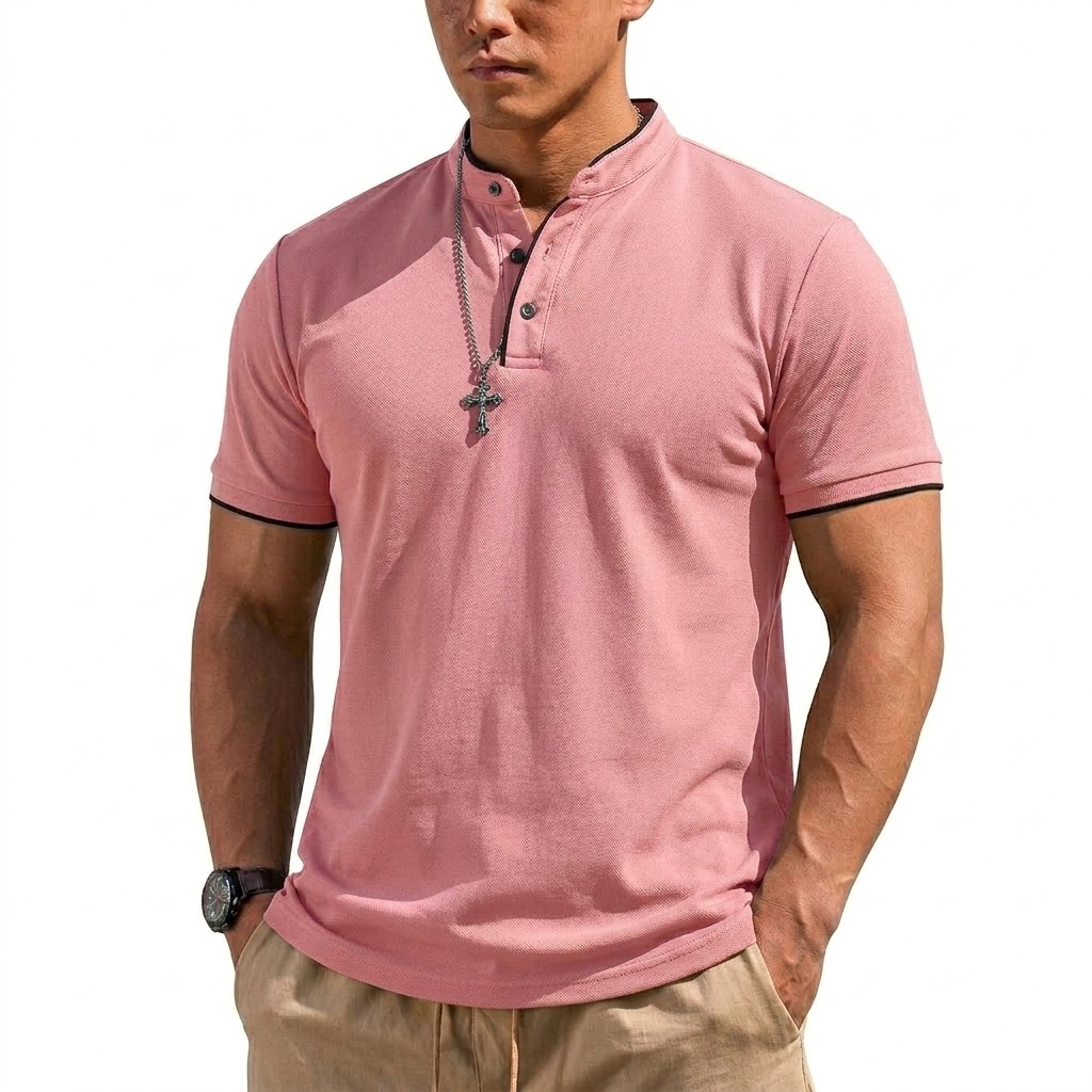 Chemise Henley à manches court - Embellish Knit avis et prix