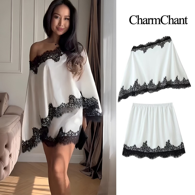 CHARMCHANT Ensemble deux pièce - Elastic Lace Trim avis et prix