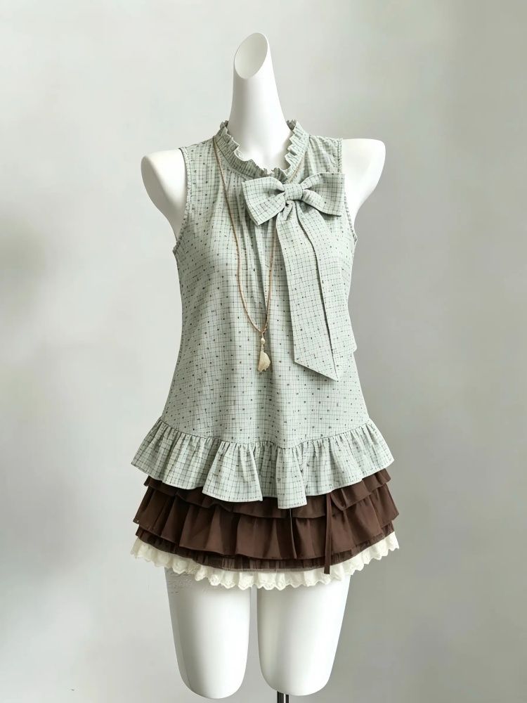 Ensemble 2 pièces vintage japo - Elastic Lace Trim avis et prix