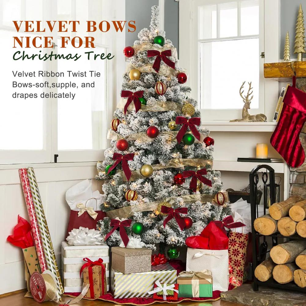 Nœuds de Noël en velours pour  - Christmas Craft Embellishment avis et prix
