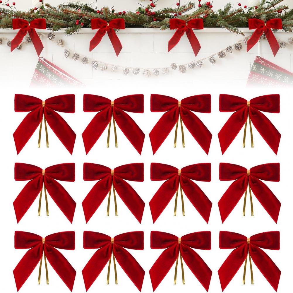 Nœuds de Noël en velours pour  - Christmas Craft Embellishment avis et prix