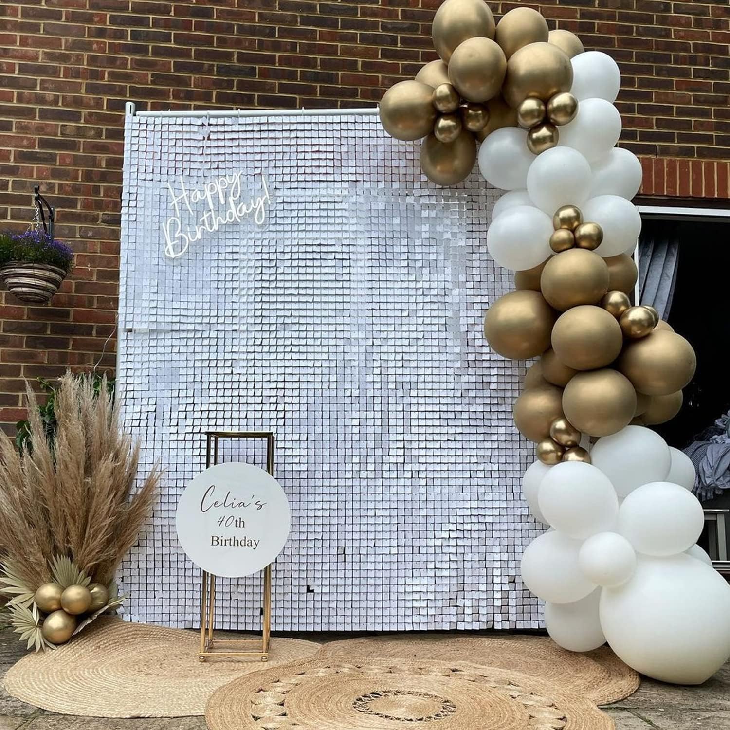 Panneaux muraux scintillants à - Sequin Fabric Panel avis et prix
