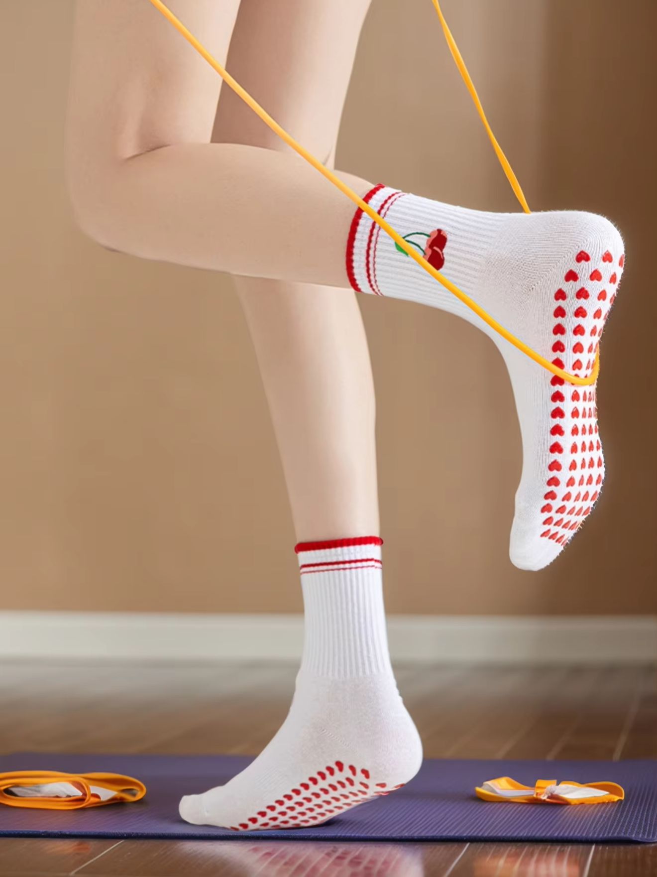 1 paire de chaussettes de yoga - Embellish Knit avis et prix