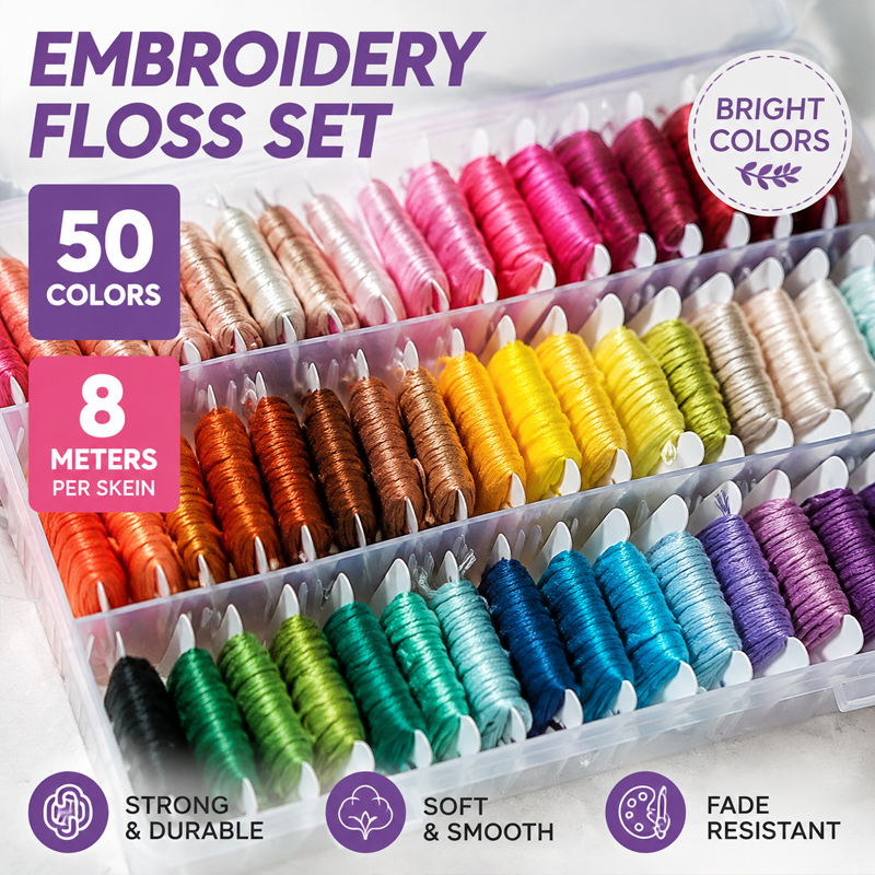 Kit de fil à broder 100% coton - Embroidery Craft avis et prix